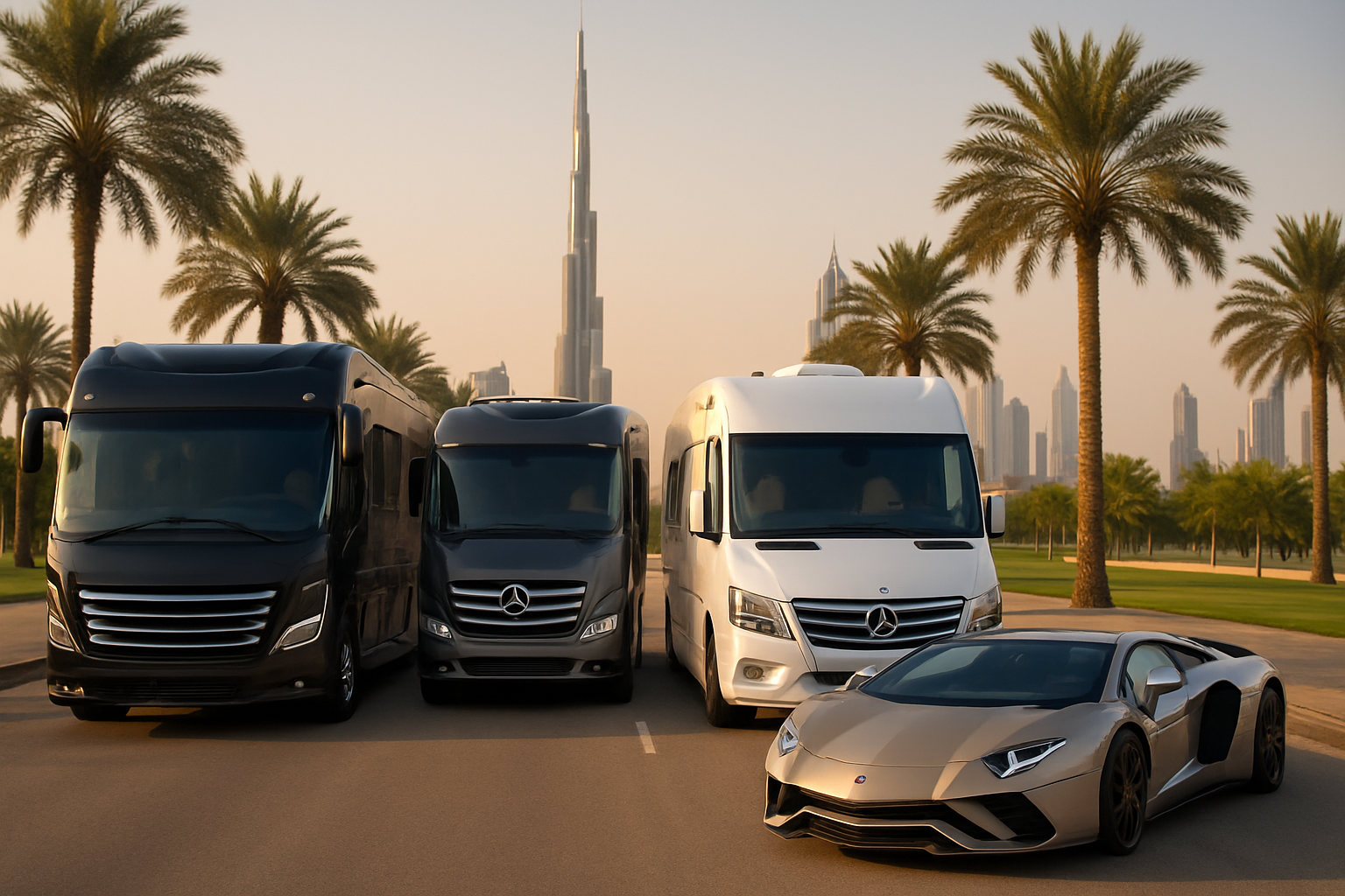 Luxury road travel vehicles in Dubai